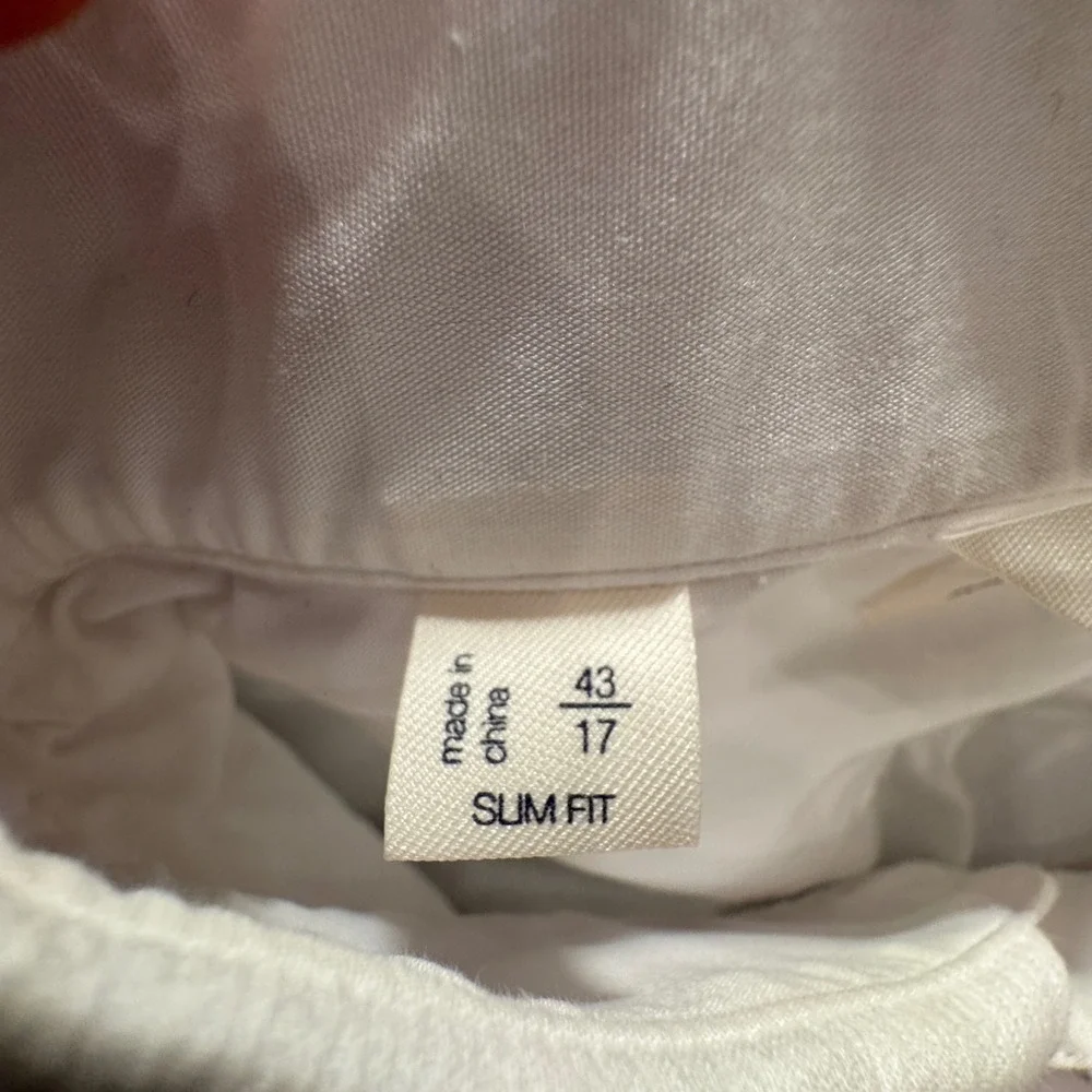 Suitsupply Shirt Men 17 White Egyptian Cotton Tuxedo French Cuff Formal Bib Slim